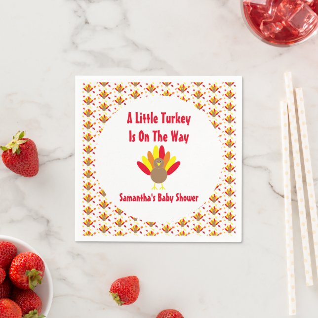 Little Turkey On The Way Napkin (Insitu)