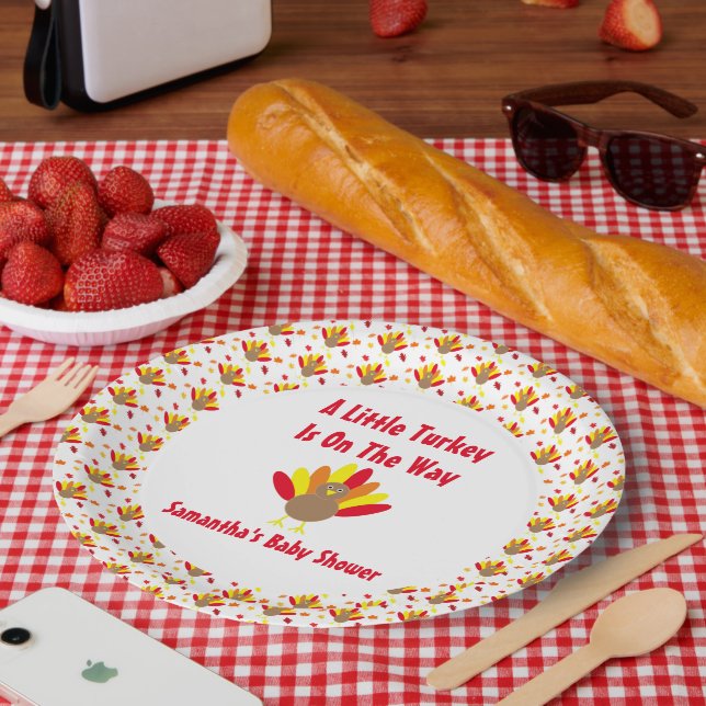 Little Turkey On The Way Paper Plate (Picnic)