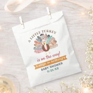 Little Turkey On The Way! Thanksgiving Baby Shower Favour Bag