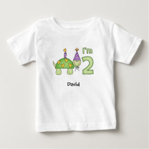 Little Turtle 2nd Birthday Baby T-Shirt