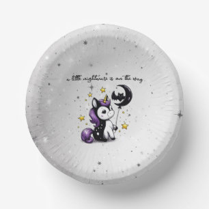 Little Unicorn Baby Shower Paper Plate