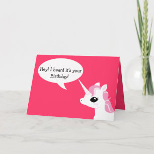 Little Unicorn Birthday card