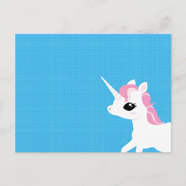 Little Unicorn with pink mane postcard (Front)