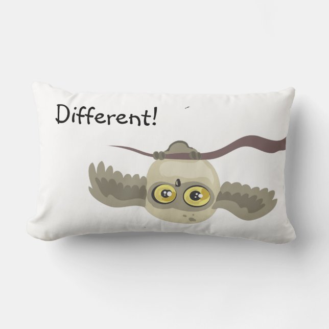 little upsidown owl~ Different!~ pillow (Front)