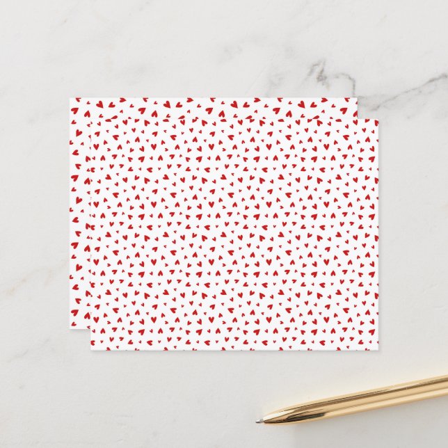 Little Valentine Hearts Paper Sheet (Front/Back In Situ)