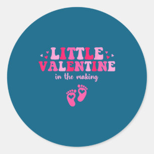 Little Valentine In The Making Valentine's Day Pre Classic Round Sticker