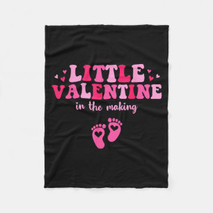 Little Valentine In The Making Valentine's Day Pre Fleece Blanket