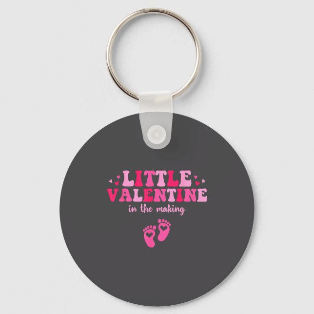 Little Valentine In The Making Valentine's Day Pre Keychain (Front)