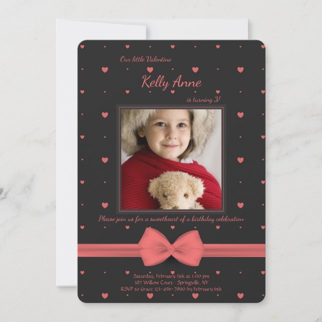 Little Valentine Photo Invitation (Front)