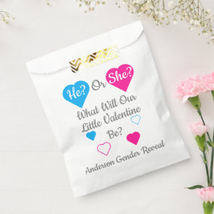 Little Valentine Valentine's Day Gender Reveal Favour Bag