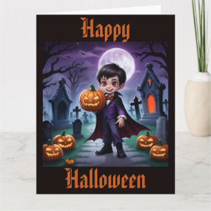 Little Vampire Halloween Card