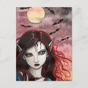Little Vampire Postcard by Molly Harrison