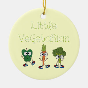 Little Vegetarian Ceramic Ornament