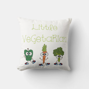 Little Vegetarian Throw Pillow