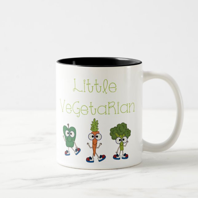 Little Vegetarian Two-Tone Coffee Mug (Right)