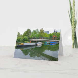 Little Venice London Barge Greeting Card