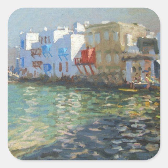 Little Venice Mykonos Square Sticker (Front)