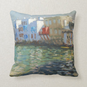 Little Venice Mykonos Throw Pillow