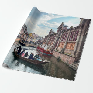 Little Venice River Boat Wrapping Paper