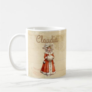 Little Victorian Caroler Custom Christmas Coffee Mug