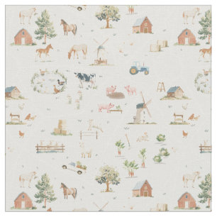 Little village map - Country landscape empty roads Fabric