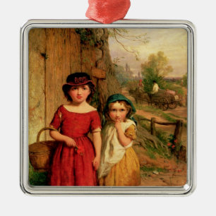 Little Villagers, 1869 Metal Ornament
