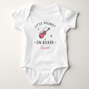 Little Violinist on Board - Fiddle Musician Baby Bodysuit