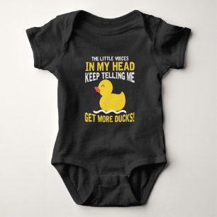 Little Voices in my Head Rubber Duck Lover Farmer Baby Bodysuit