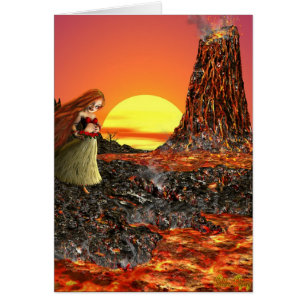 Little Volcano Goddess Pele, Card