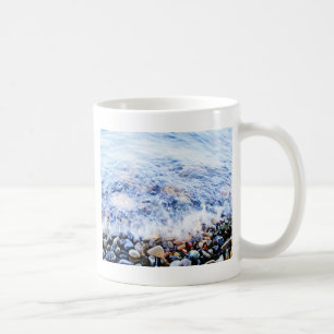 Little wave and colourful stones coffee mug
