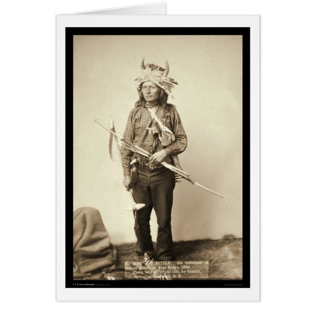 Little, Wearing Horn Headdress SD 1890 (Front)