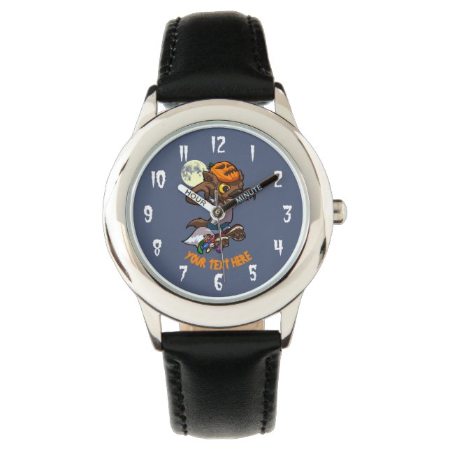 Little Werewolf Halloween Trick Or Treat Cartoon Watch (Front)