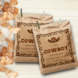 Little Western Cowboy Baby Shower Favour Bag