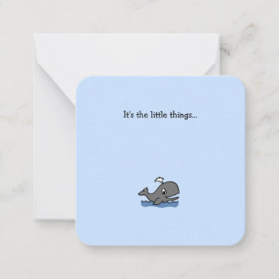 Little Whale Mini Merci Carte Note