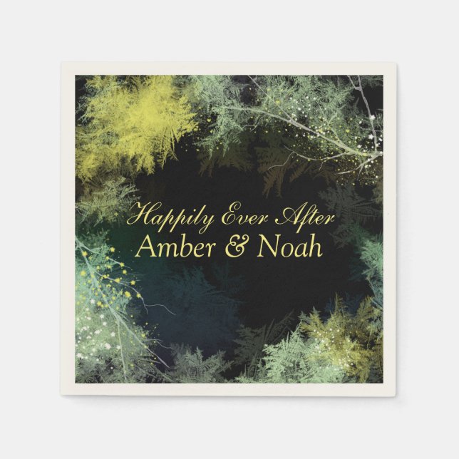 Little Whimsical Forest Wedding Napkin (Front)