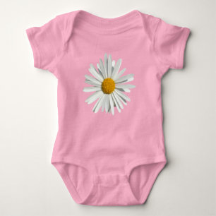 Little White Daisy Flower Blossom - Trendy Fashion Baby Bodysuit