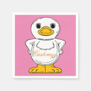 Little White Duck Standing Thunder_Cove Napkin
