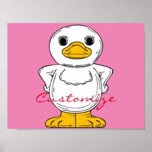 Little White Duck Standing Thunder_Cove Poster