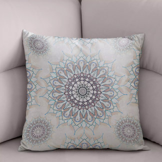 Little white floral fallen to the rural throw pillow