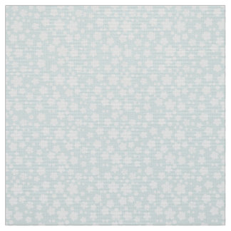 Little white flower on blue pattern fabric