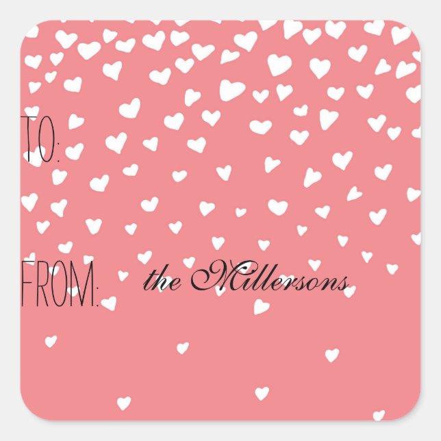 Little White Hearts Gift Tag (Front)
