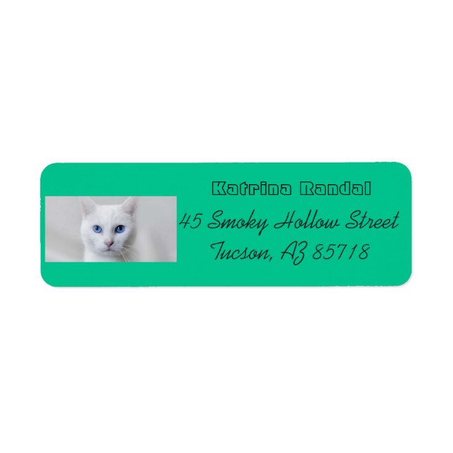 Little White Kitty Address Label (Front)