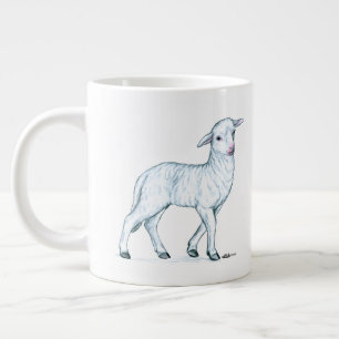 Little White Lamb Large Coffee Mug