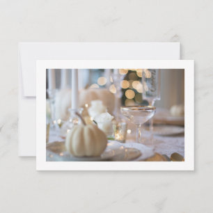 Little White Pumpkin Table Setting Invitation