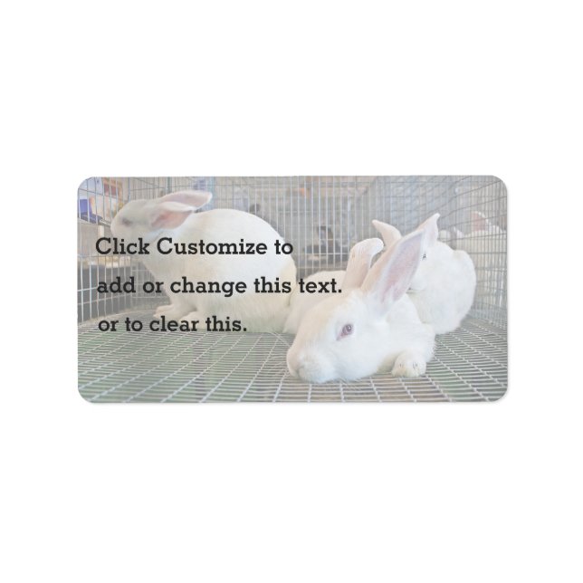Little white rabbits label (Front)