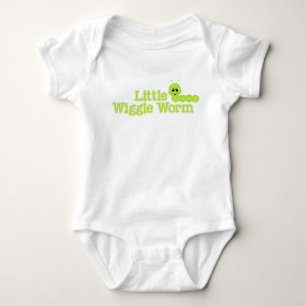 Little Wiggle Worm Bright Spring Green Inchworm Baby Bodysuit