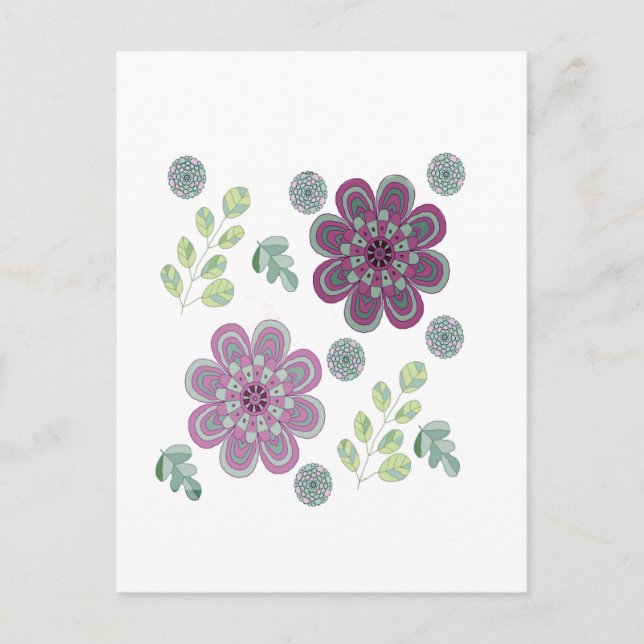 Little Wild Flowers in Lavender Postcard (Front)