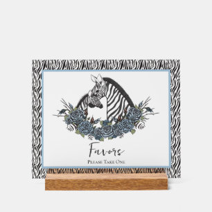Little Wild One Favours Blue Boy Baby Shower Acrylic Sign