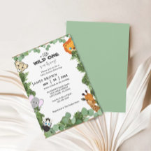 Little Wild One Safari Animals Boy Baby Shower 