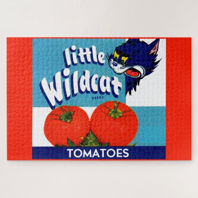 Little Wildcat tomatoes crate label Jigsaw Puzzle (Horizontal)